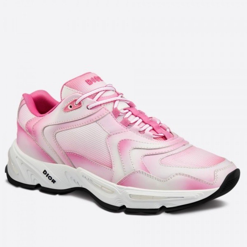 Dior CD1 Sneakers Gradient Pink Mesh and Calfskin